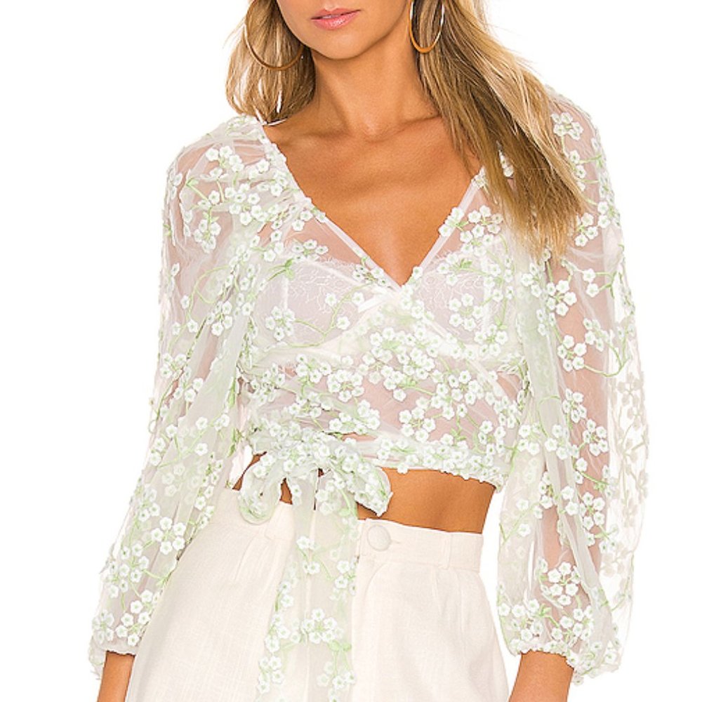 FOR LOVE & LEMONS ECLAIR CROP TOP